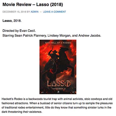 Lasso Film Review (2018)